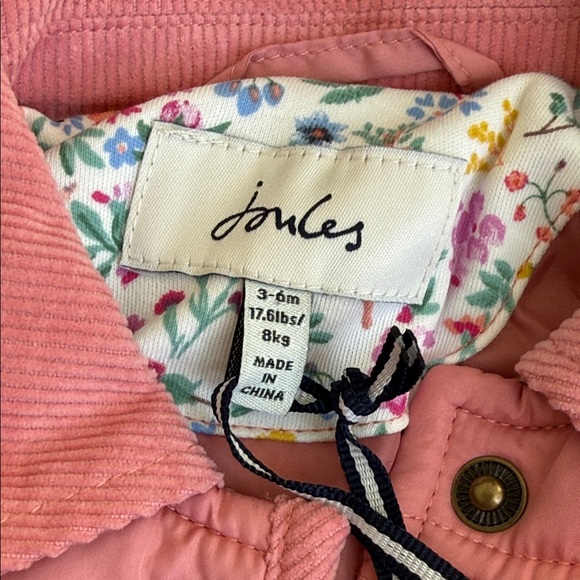 Joules Coral Quilted Kids Puffer Coat 3-6 months baby newborn NWT - Picture 2 of 11
